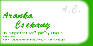 aranka csepany business card